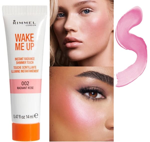 Rimmel Wake-Me-Up Shimmer Highligt & Blush - Radiant Rose