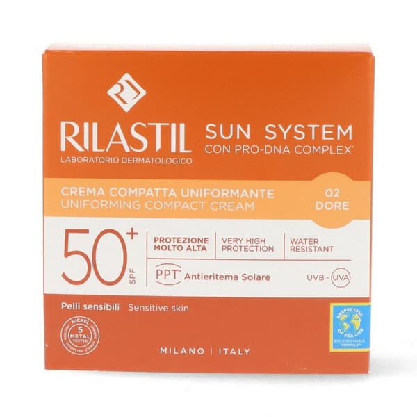 Kompakti rusketuspuuteri Rilastil Sun System Kullattu 10 g