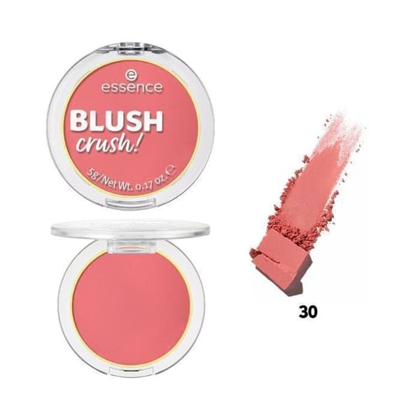Blush - ESSENCE - Blush Crush! - 20 Djup Ros - Vegan - Utan gluten - Kompakt puder