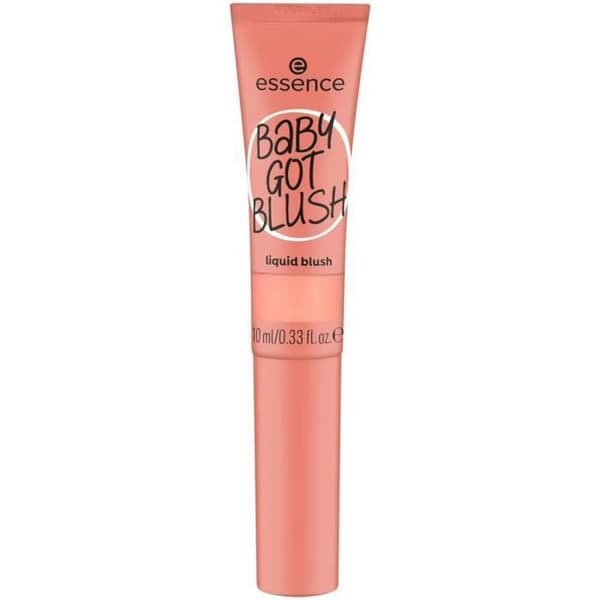 Blush - ESSENCE - Baby Got Blush - 40 Coral Crush - Lätt konsistens - Integrerad svampapplikator