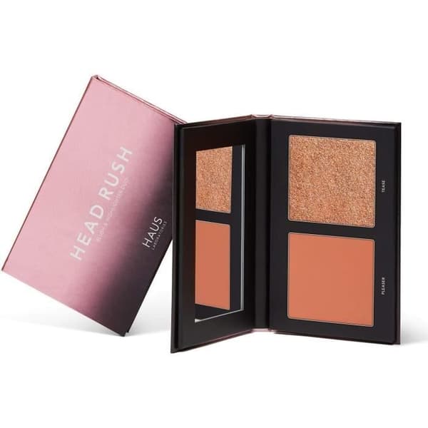 Haus Laboratories Head Rush Blush Duo Heat Spell Bronzer Duo, Highlighter Cheek Duos