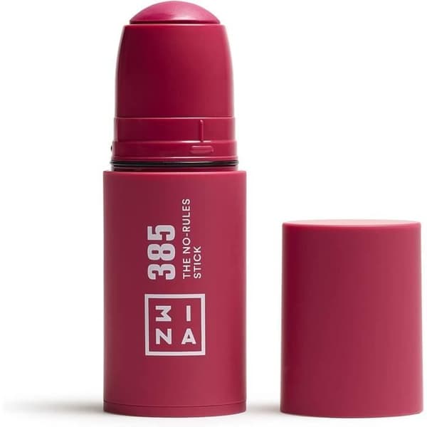 Blush Stick Crème 3INA - No-Rules Stick 385 - Bordeaux - Blush Crème bordeaux med Hyaluronsyra - Blush Stick för Ögon