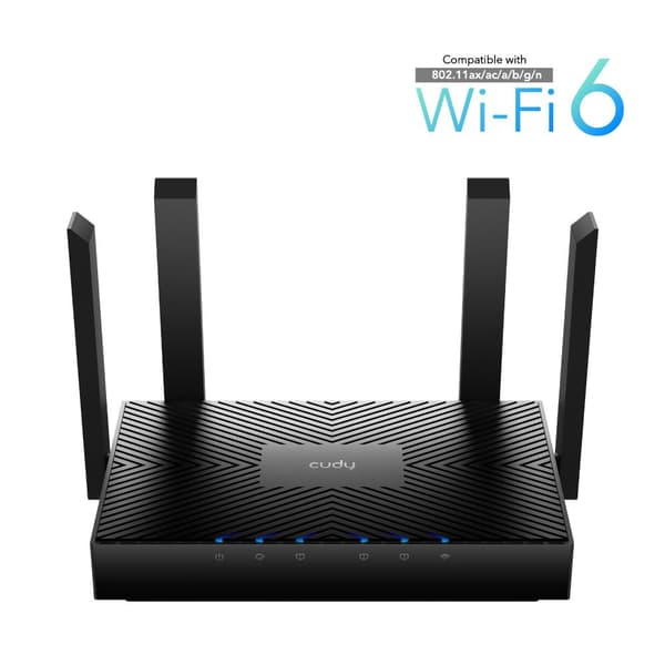 Wireless Router Cudy WR3000, AX3000, 2.4/5 GHz, 574 - 2402 Mbps, 10/100/1000 Svart