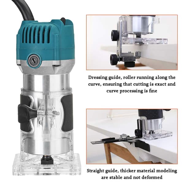 1100W 220V elektrisk håndtrimmer 35000RPM Trælaminat med ledning Elektrisk trimmer Træværktøj
