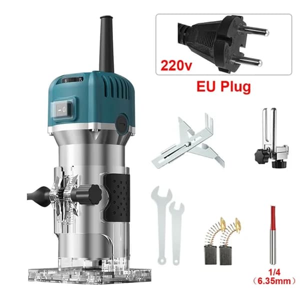 Träfräs, 6 hastigheter, 800W effekt, 220v EU-kontakt