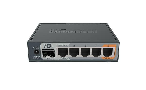 MikroTik hEX S med dubbelkärnig 880 MHz, RB760IGS