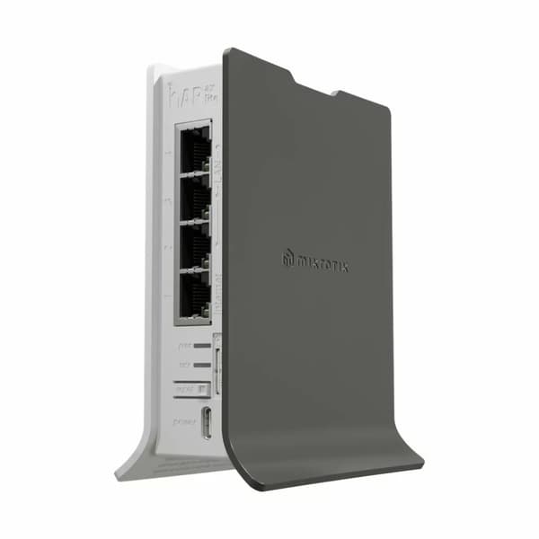 MikroTik hAP ax lite LTE6, 4x GbE, 2.4 GHz Wi-Fi 6, LTE, PSU, L4 | Grå ...