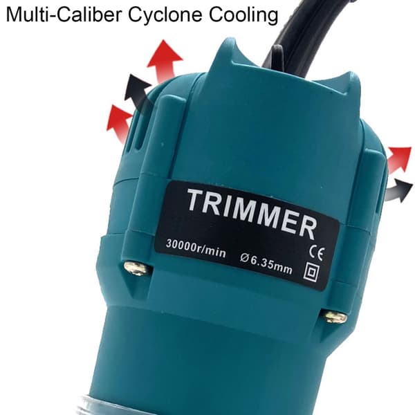 220V 30000RPM Elektrisk handtrimmeröverfräs 6,35 mm trälaminator Palmsnickare Arbetande skärverktyg
