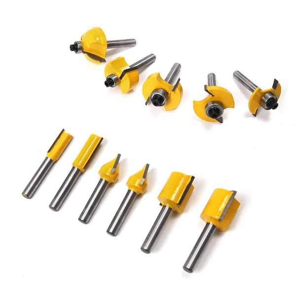 Karbidfräsbits-set, 100 stycken, 1/4 tum skaft, precisionsfräsdesign