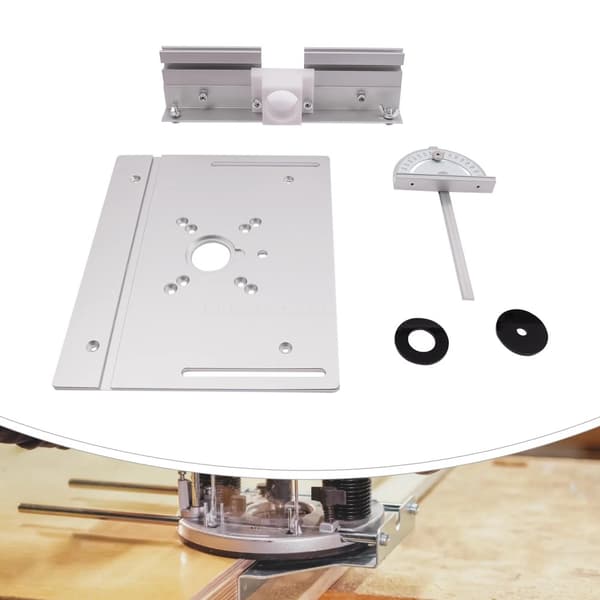 Router Tabel Indsatsplade, Holdbar Aluminiumlegering, Høj Præcision,Sølv