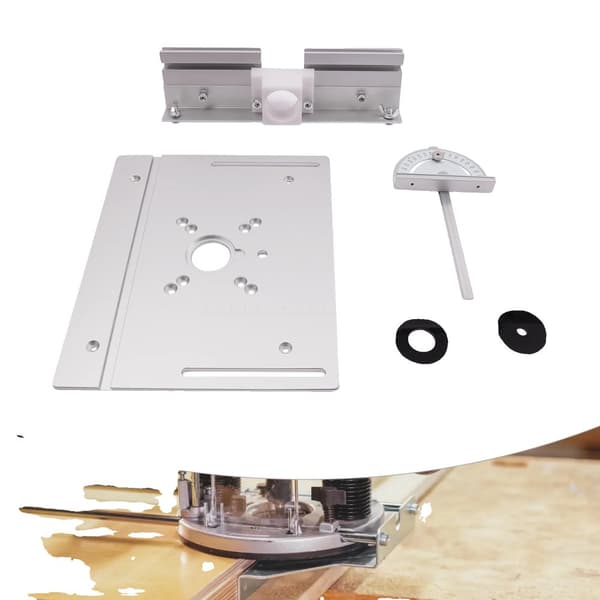 Router Tabel Indsatsplade, Holdbar Aluminiumlegering, Høj Præcision,Sølv