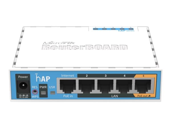 MikroTik RouterBOARD hAP - Trådlös router 4-ports-switch 2,4 GHz