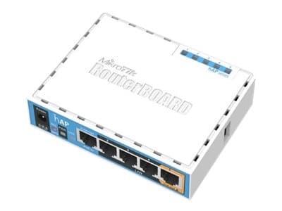 MikroTik RouterBOARD hAP - Trådlös router 4-ports-switch 2,4 GHz Vit