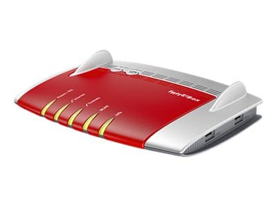 AVM FRITZ!Box 7490, Wi-Fi 5 (802.11ac), Kaksitaajuus (2,4 GHz/5 GHz), Ethernet LAN, 3G, ADSL, Punainen, Hopea