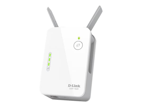 D-Link DAP-1620 - WiFi rekkeviddeforlenger - 1GbE - Wi-Fi 5 - 2,4 GHz, 5 GHz Hvit