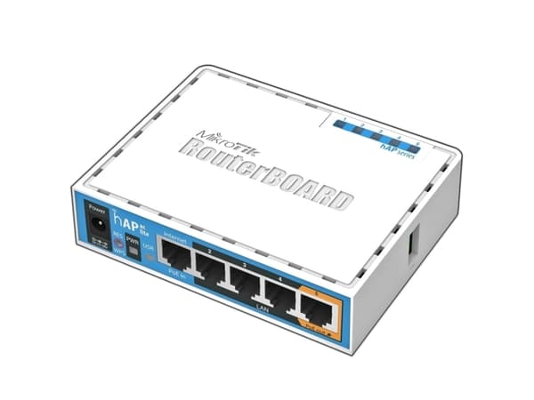 MikroTik RouterBOARD hAP ac lite RB952UI-5AC2ND - Trådløst tilgangspunkt - 100Mb LAN - Wi-Fi 5 - 2.4 GHz, 5 GHz - DC-strøm