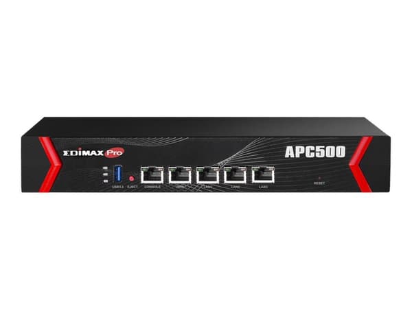 Edimax APC500 Wireless AP Controller - Enhet för nätverksadministration - 4 portar - 1GbE - Likström - kan monteras i rack Svart