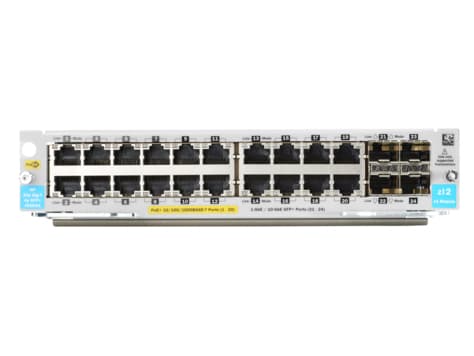HPE - Expansionsmodul - Gigabit Ethernet (PoE+) x 20 + Gigabit Ethernet / 10 Gigabit SFP+ x 4 - för HPE Aruba 5406R, 5406R 16, 5406R 44, 5406R 8-port