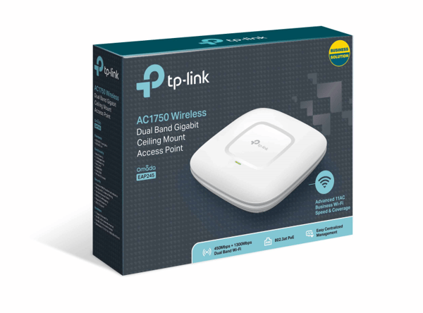 TP-Link Omada EAP245 - Trådløst tilgangspunkt - Wi-Fi 5 - 2.4 GHz, 5 GHz