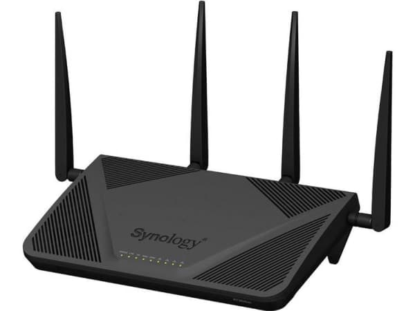 Synology RT2600ac - Trådløs ruter 4-portssvitsj - 1GbE - WAN-porter: 2 - Wi-Fi 5 - Dobbeltbånd