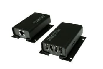EXSYS EX-1444, Nätverkssändare och -mottagare, 100 m, Cat5, Cat6, Svart, CE, FCC, -40 - 75 ° C Svart