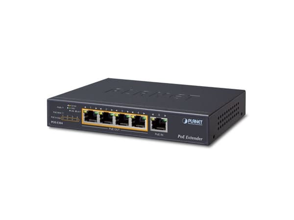 PLANET POE-E304 PoE Extender - Nettverksutvider - 1GbE - 10Base-T, 100Base-TX, 1000Base-T - 4 porter - opp til 200 m