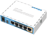 MikroTik RouterBOARD hAP ac lite RB952UI-5AC2ND - Trådløst tilgangspunkt - 100Mb LAN - Wi-Fi 5 - 2.4 GHz, 5 GHz - DC-strøm