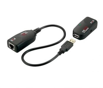 EXSYS EX-1441-2, Sender og mottaker, 50 m, Cat5, Cat6, Sort Sort