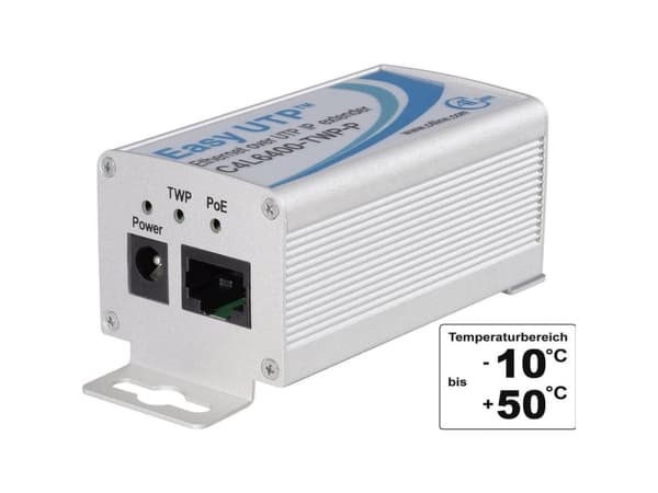 Renkforce RF-1601832 Netværksforlængelse 2-tråds Rækkevidde (max.): 500 m 1 stk 100 MBit/s med PoE-funktion