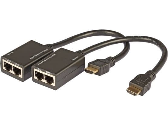 EFB Elektronik ME1005, Nätverkssändare, 30 m, Cat5e, 10/100/1000Base-T(X), Svart