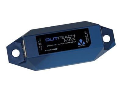 Veracity OUTREACH Max - Repeater - 100Mb LAN - 100Base-TX - RJ-45 / RJ-45 - op til 200 m Blå