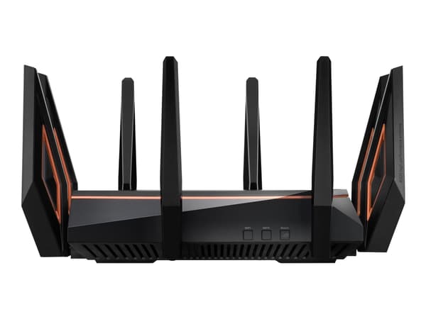 ASUS ROG Rapture GT-AX11000 - Trådlös router 4-ports-switch - 1GbE, 2.5GbE - WAN-portar: 2 - Wi-Fi 6 - Trippelband