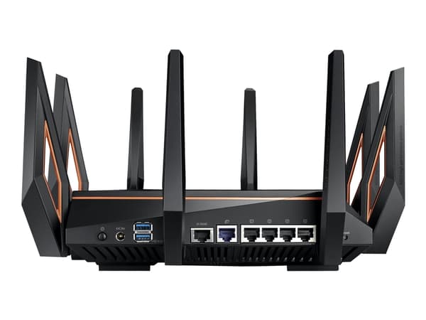 ASUS ROG Rapture GT-AX11000 - Trådlös router 4-ports-switch - 1GbE, 2.5GbE - WAN-portar: 2 - Wi-Fi 6 - Trippelband