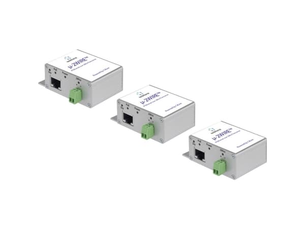 Renkforce RF-3684876 Netværksforlængelse 2-tråds Rækkevidde (max.): 300 m 3 stk 200 MBit/s med PoE-funktion