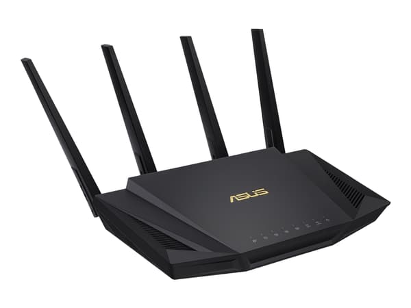 ASUS RT-AX58U - - trådløs ruter - 4-portssvitsj - 1GbE - Wi-Fi 6 - Dobbeltbånd