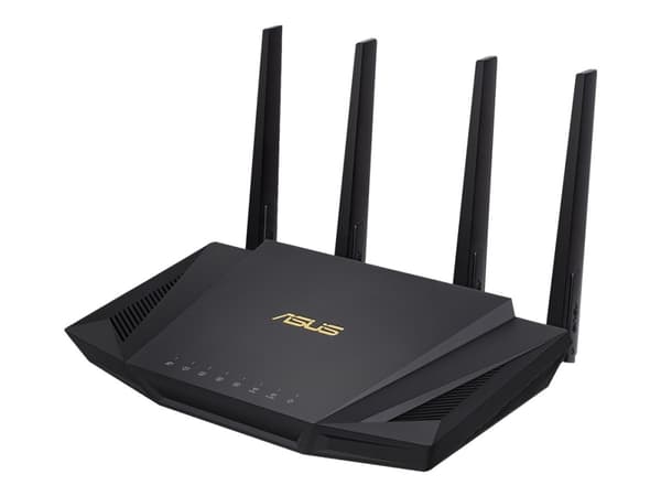 ASUS RT-AX58U - - trådløs ruter - 4-portssvitsj - 1GbE - Wi-Fi 6 - Dobbeltbånd