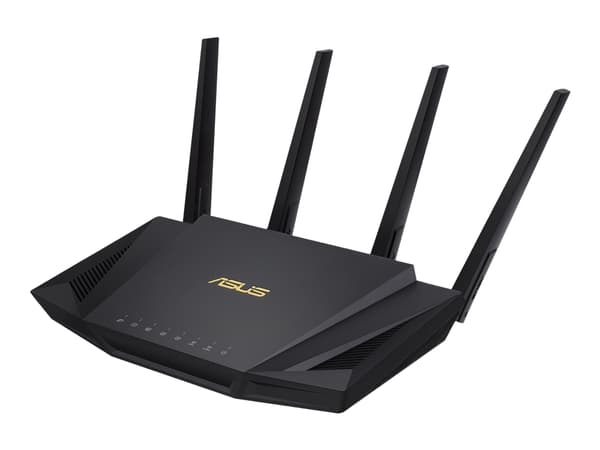 ASUS RT-AX58U - - trådløs ruter - 4-portssvitsj - 1GbE - Wi-Fi 6 - Dobbeltbånd