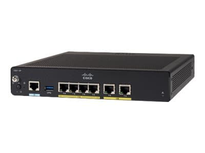 Cisco Integrated Services Router 927 - Ruter - WWAN 4-portssvitsj - 1GbE - WAN-porter: 2