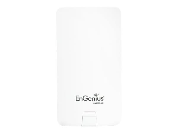 EnGenius EnTurbo ENS500-AC - Bridge - GigE, 802.11ac Wave 2 - 802.11a/b/g/n/ac Wave 2 - 5 GHz - veggmonterbar, stangmonterbar Hvit