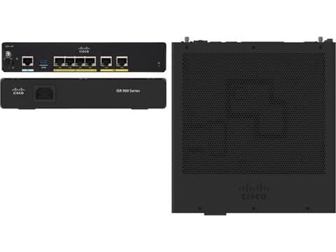 Cisco Integrated Services Router 921 - Router - WWAN 4-ports-switch - 1GbE - WAN-portar: 2