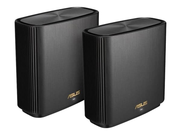 ASUS ZenWiFi AX (XT8) - Wi-Fi-system - (2 rutere) - inntil 5500 kvadratfot - maske 1GbE, 2.5GbE - Wi-Fi 6 - Trippelbånd