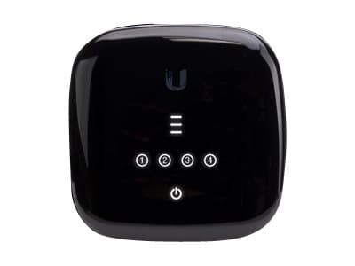 Ubiquiti UFiber WiFi - Trådløs ruter 4-portssvitsj - 1GbE, GPON - veggmonterbar Sort