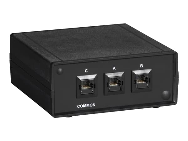 Black Box 2-to-1 CAT6 10-GbE Manual Switch (ABC) - Switch - skrivbordsmodell