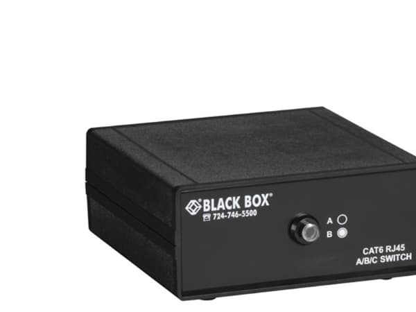 Black Box 2-to-1 CAT6 10-GbE Manual Switch (ABC) - Switch - skrivbordsmodell