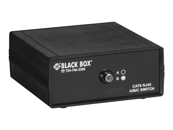 Black Box 2-to-1 CAT6 10-GbE Manual Switch (ABC) - Switch - skrivbordsmodell