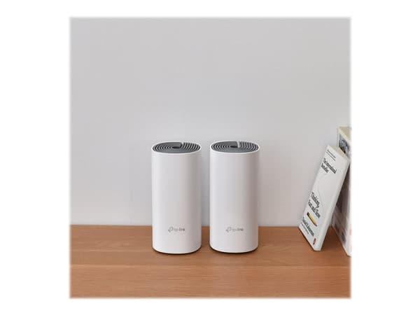 TP-Link Deco E4 - Wi-Fi-system (2 routere) - op til 2800 sq.ft - mesh - 802.11a/b/g/n/ac - Dual Band - (Understøtter max. 100 mbps)