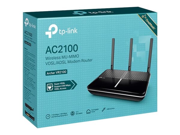 WL-ruter TP-Link Archer VR2100 (AC2100/modem) Sort