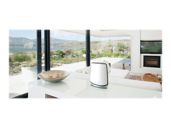 NETGEAR Orbi RBS850 AX6000 WiFi 6 Mesh Sattelite Tri-band (2.4 GHz / 5 GHz / 5 GHz) Wi-Fi 6 (802.11ax) Grå, Hvit 4 Innvendig lys