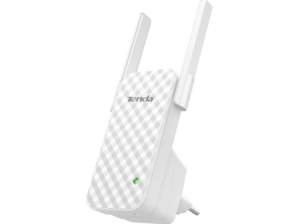Tenda A9, Sender og mottaker, 300 Mbit/s, 3 dBi, Utvendig, IEEE 802.11b, IEEE 802.11g, IEEE 802.11n, 802.11b, 802.11g, Wi-Fi 4 (802.11n) Grå, Hvit