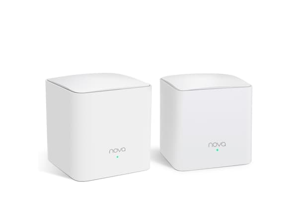Tenda Nova MW5C - Wi-Fi-system - (2 rutere) - inntil 2500 kvadratfot - maske 1GbE - Wi-Fi 5 - Dobbeltbånd